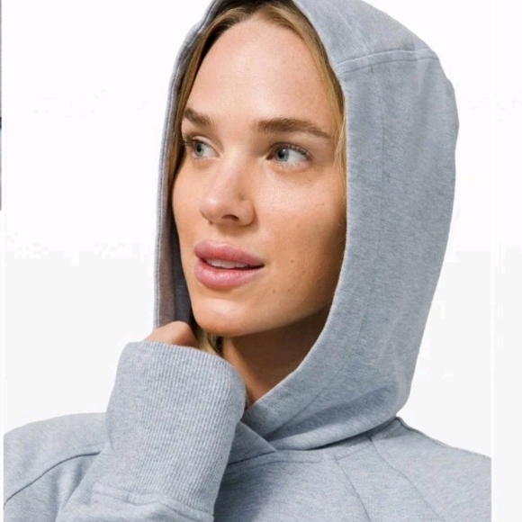 Lululemon Scuba Hoodie Sweatshirt Heather Chambray Blue Zip Up Hooded Size 4 - Picture 4 of 9